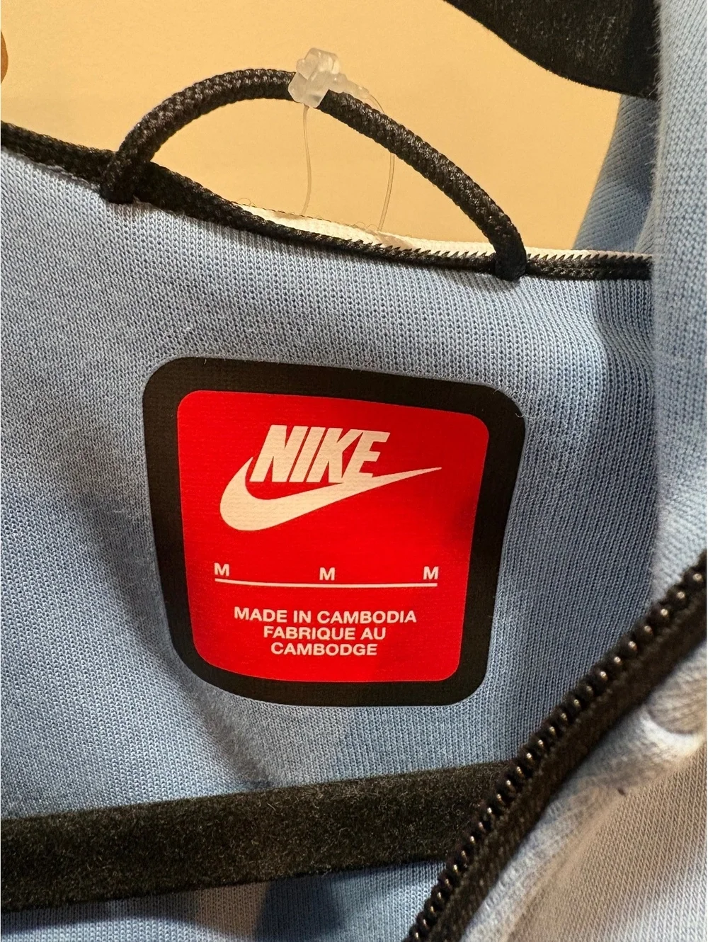 Nike Tech Men's Full-Zip Hoodie Jacket Size M Blue and Gray